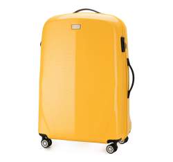 Zestaw walizek z polikarbonu jednokolorowych, żółty, 56-3P-57K-50, Zdjęcie 1