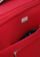Duża walizka miękka z błyszczącym suwakiem z przodu, czerwony, 56-3S-853-90, Zdjęcie 11