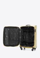 Zestaw walizek miękkich z błyszczącym suwakiem z przodu, beżowy, 56-3S-85S-10, Zdjęcie 6