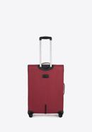 Zestaw walizek miękkich z czerwonym suwakiem, bordowy, 56-3S-50S-91, Zdjęcie 4