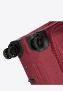 Zestaw walizek miękkich z czerwonym suwakiem, bordowy, 56-3S-50S-91, Zdjęcie 7