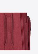 Zestaw walizek miękkich z czerwonym suwakiem, bordowy, 56-3S-50S-91, Zdjęcie 8
