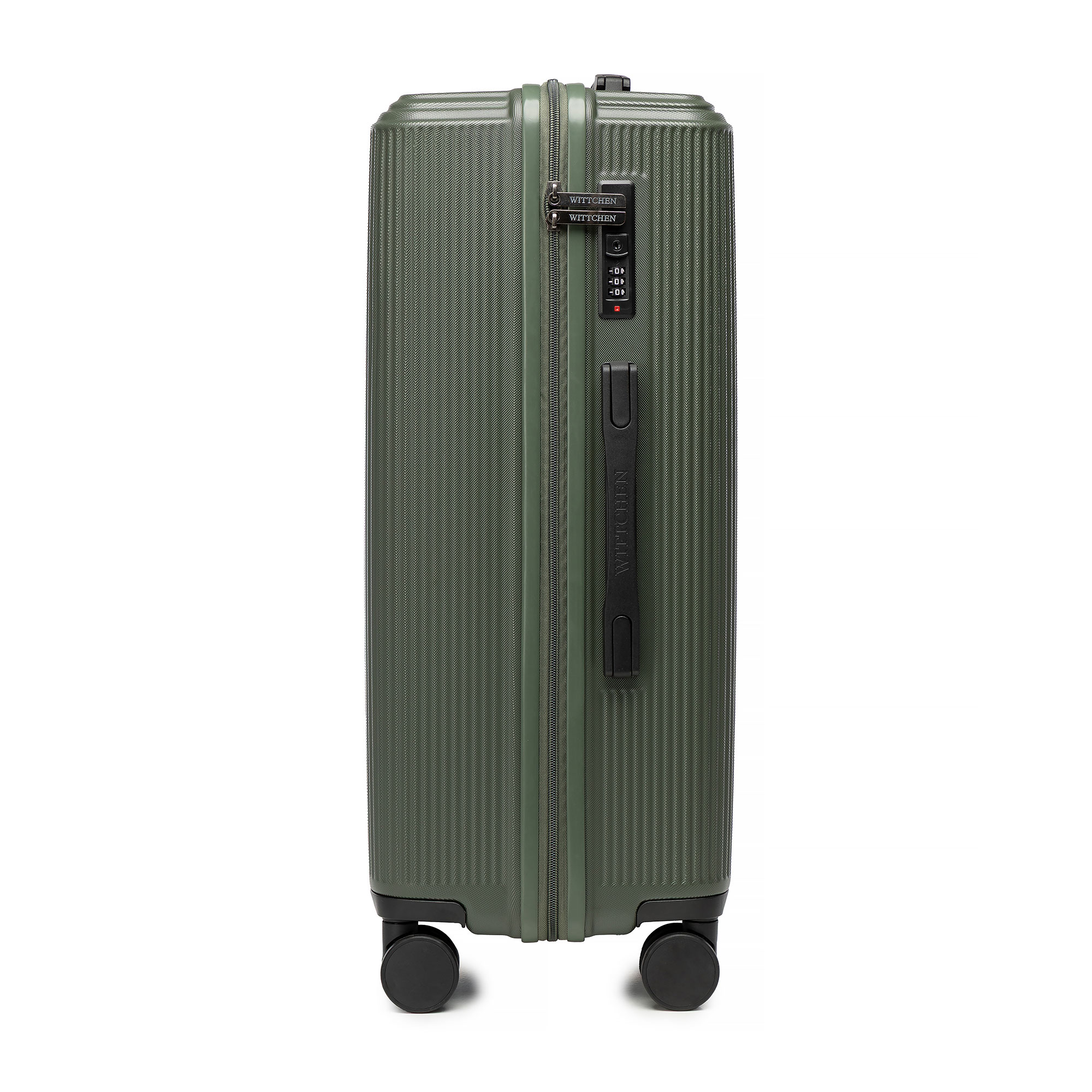 Sada kufrov z ABS s jemnými khaki pruhmi 56-3A-60S-85, Vyberte variant khaki