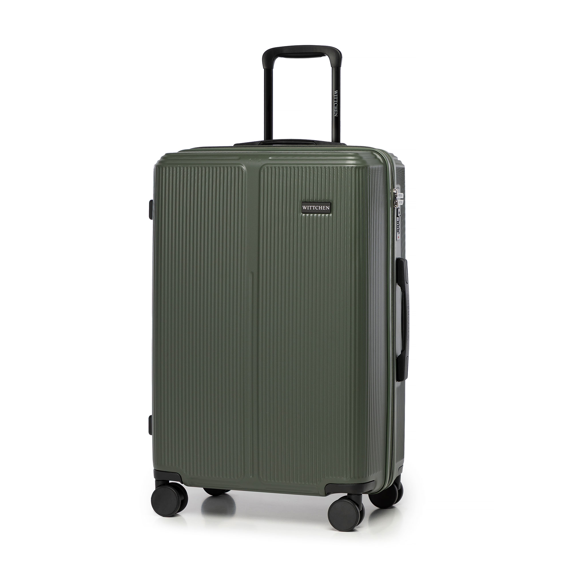 Sada kufrov z ABS s jemnými khaki pruhmi 56-3A-60S-85, Vyberte variant khaki
