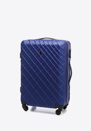 Zestaw walizek z ABS-u z deseniem, granatowy, 56-3A-55S-91, Zdjęcie 1