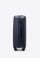 Zestaw walizek z ABS-u z geometrycznym tłoczeniem, granatowy, 56-3A-75S-35, Zdjęcie 3