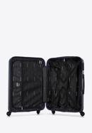 Zestaw walizek z ABS-u z geometrycznym tłoczeniem, granatowy, 56-3A-75S-35, Zdjęcie 6