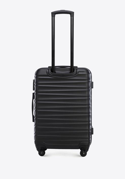 Zestaw walizek z ABS-u z żebrowaniem, czarny, 56-3A-31S-31, Zdjęcie 4