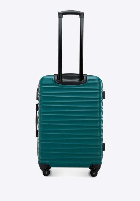 Zestaw walizek z ABS-u z żebrowaniem, zielony, 56-3A-31S-70, Zdjęcie 4