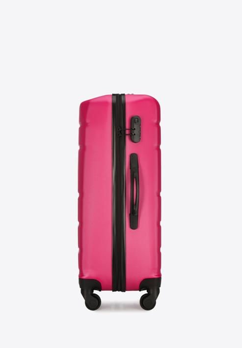 Zestaw walizek z ABS-u żłobionych, różowy, 56-3A-65S-34, Zdjęcie 3