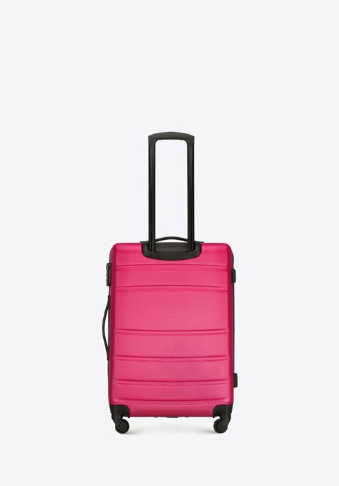 Zestaw walizek z ABS-u żłobionych, różowy, 56-3A-65S-34, Zdjęcie 4
