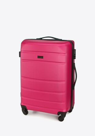 Zestaw walizek z ABS-u żłobionych różowy