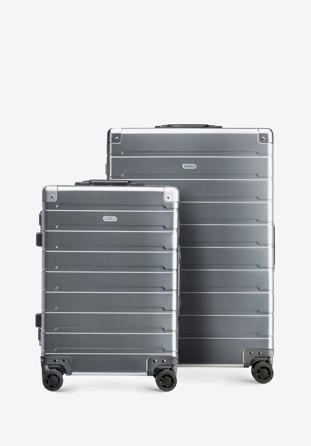 Zestaw walizek z aluminium, srebrny, 56-3H-10S-12, Zdjęcie 1