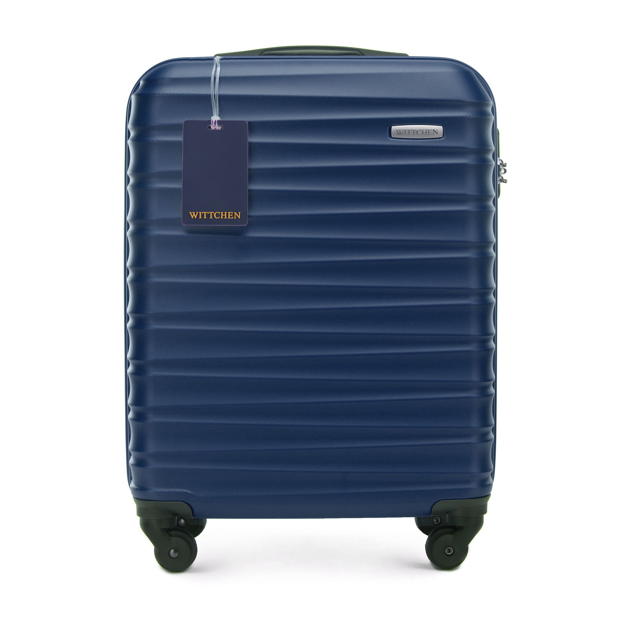 Malý kufor a preukaz totožnosti z ABS s logom WITTCHEN, tmavomodrý 56-3A-311-91Z6