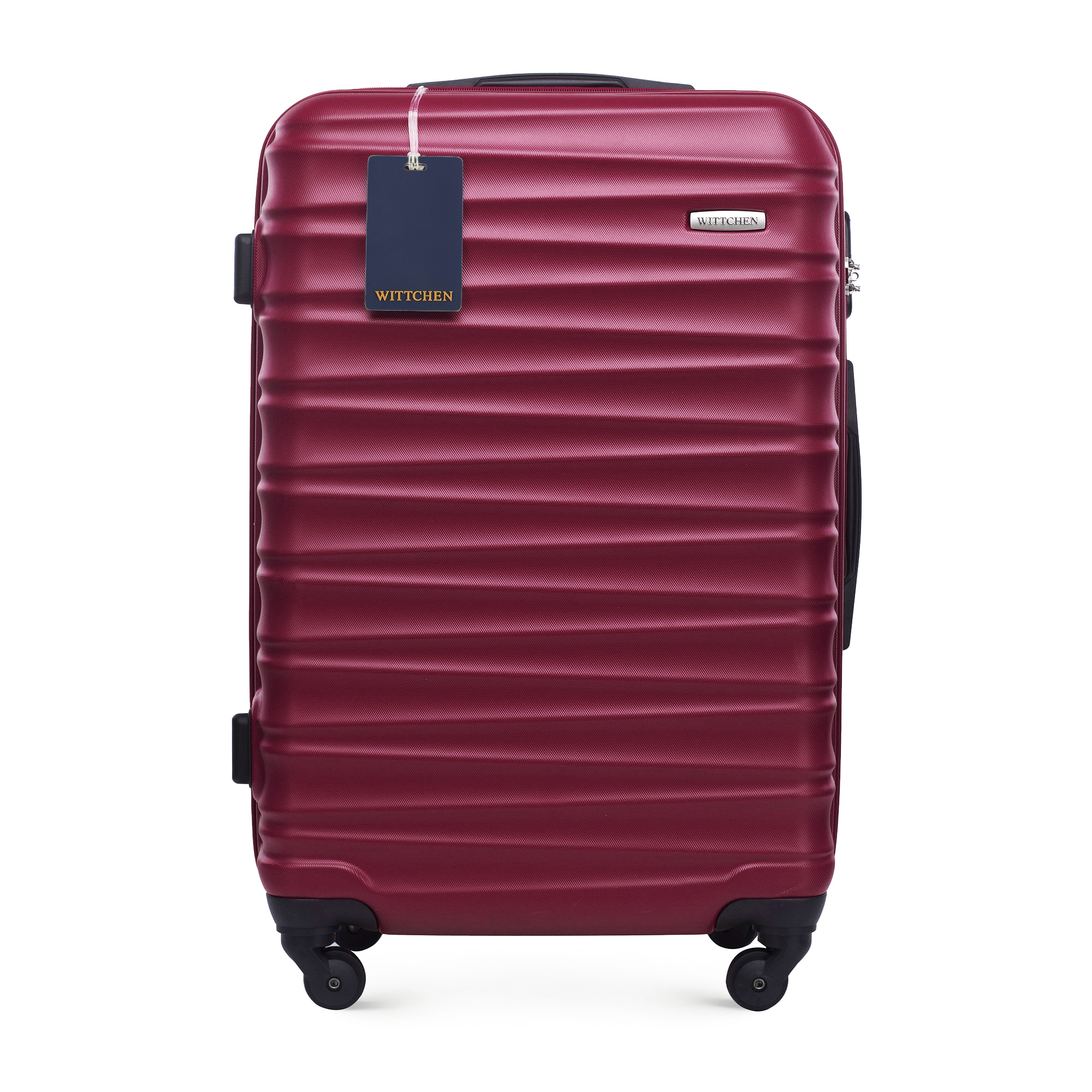 Stredný kufor a preukaz totožnosti z ABS s logom WITTCHEN, bordový 56-3A-312-31Z6