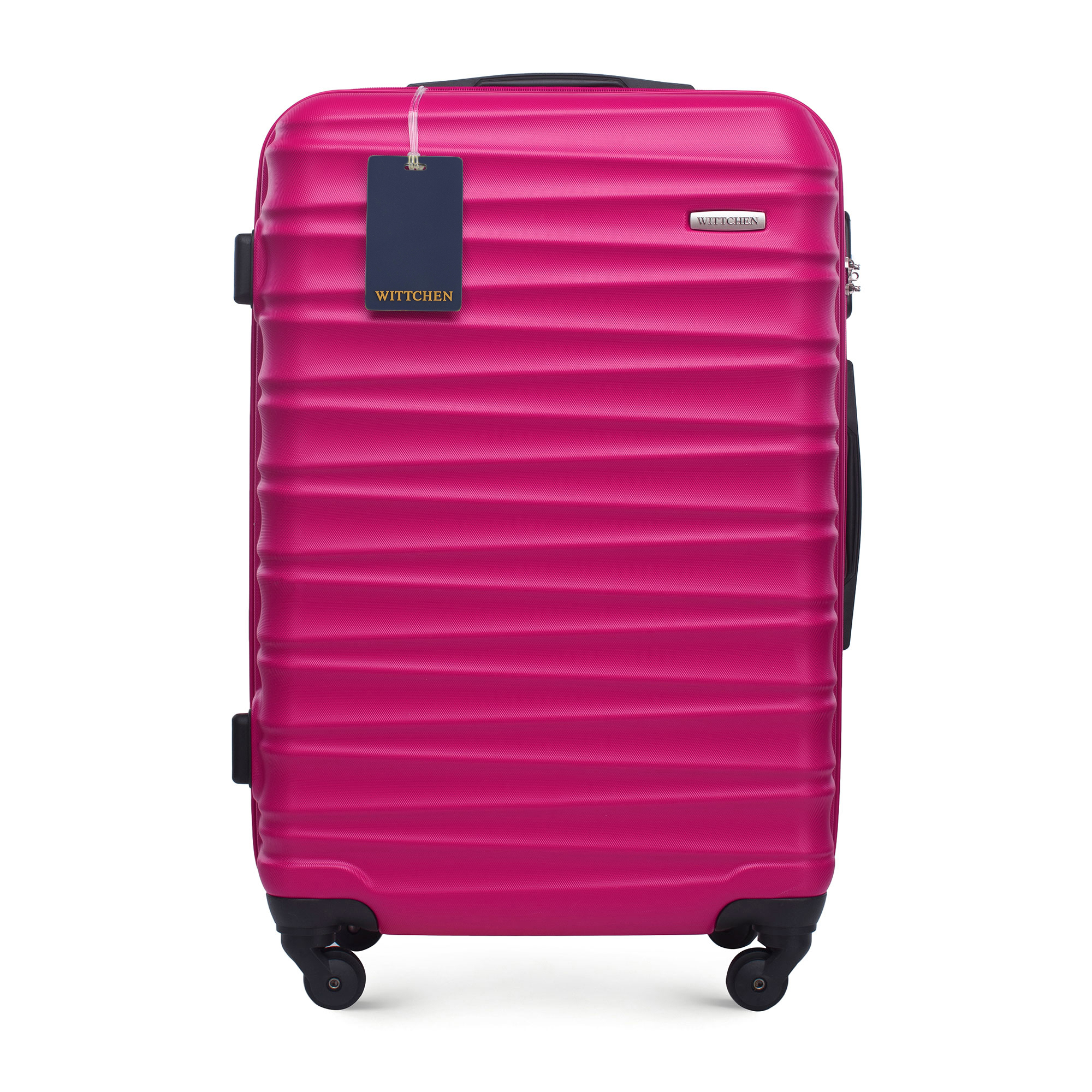 Stredný kufor a preukaz totožnosti z ABS s logom WITTCHEN, ružový 56-3A-312-34Z6