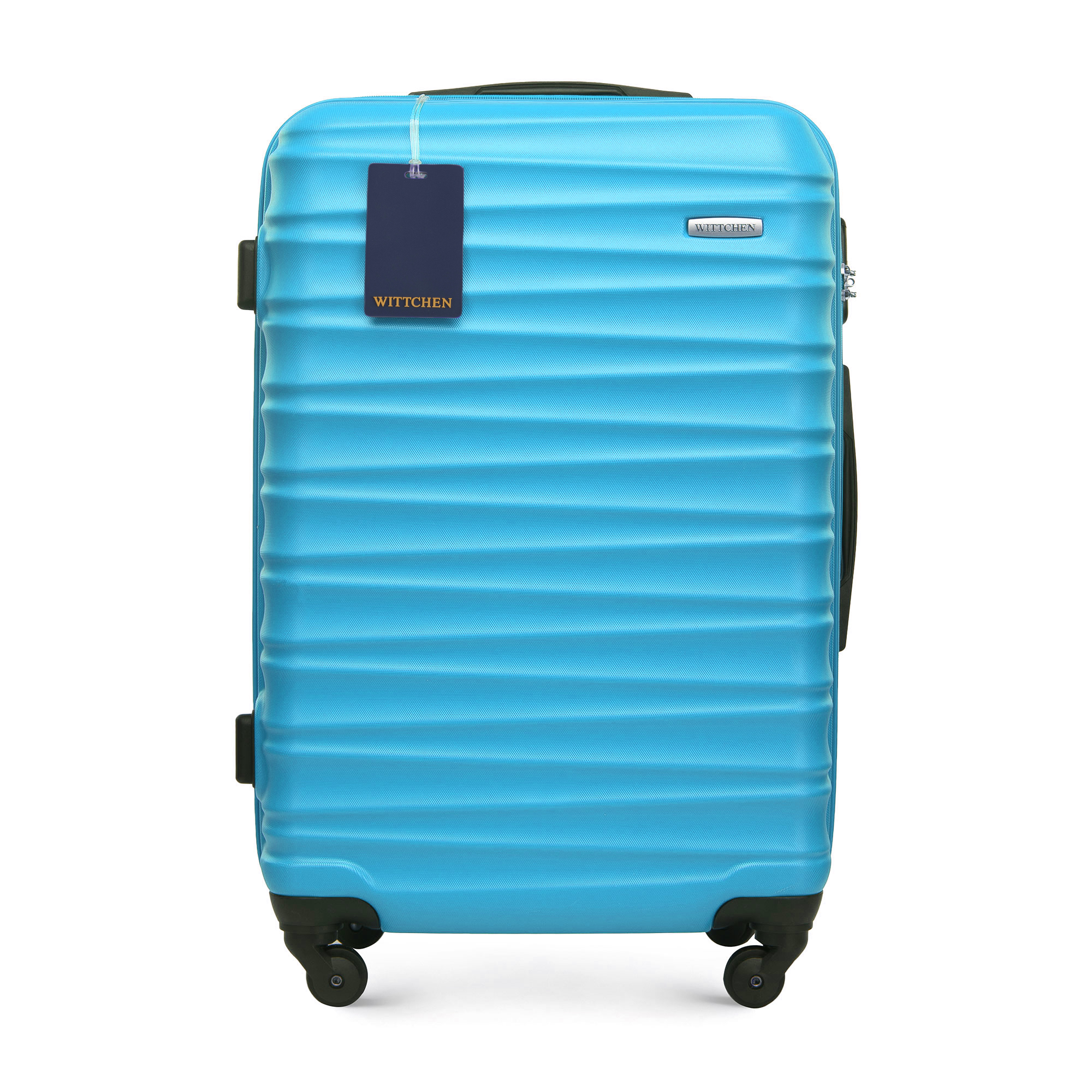 Stredný ABS kufor s občianskym preukazom a logom WITTCHEN, modrý 56-3A-312-70Z6