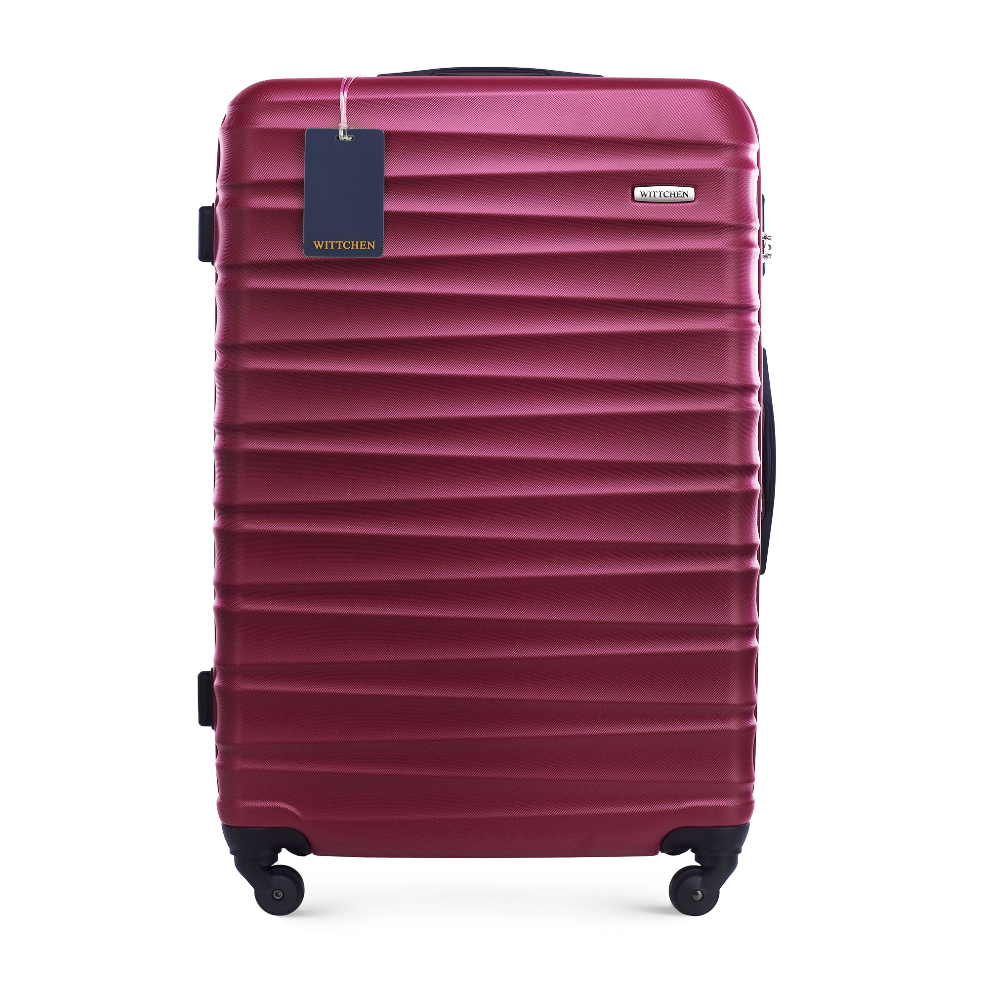 Veľký kufor ABS a identifikátor s logom WITTCHEN, bordový 56-3A-313-31Z6