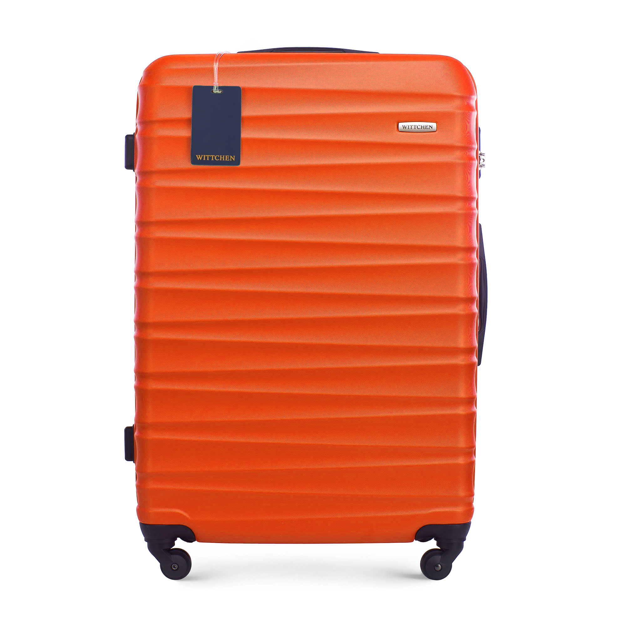 Veľký kufor ABS a identifikátor s logom WITTCHEN, oranžový 56-3A-313-55Z6