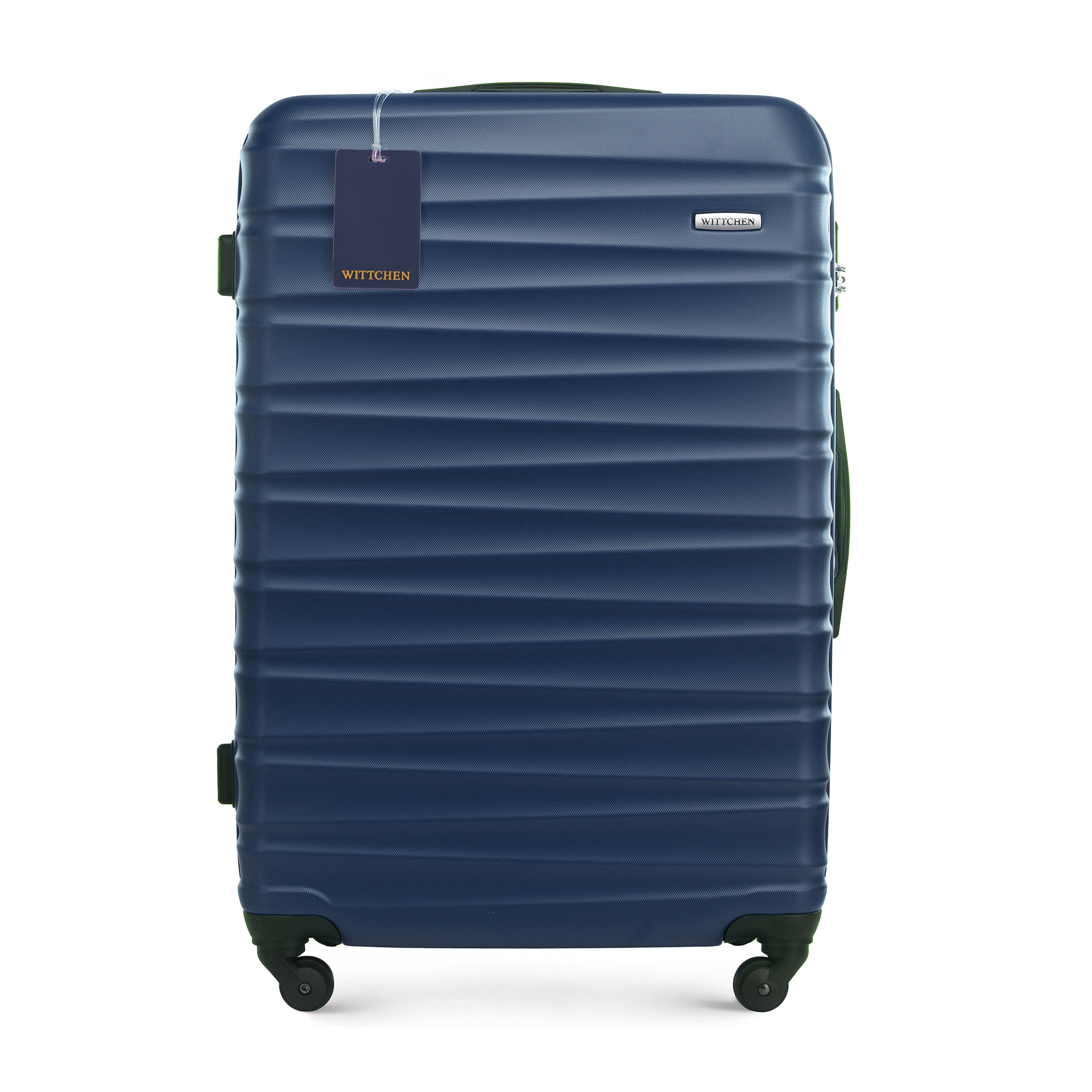 Veľký kufor ABS a identifikátor s logom WITTCHEN, námornícka modrá 56-3A-313-91Z6
