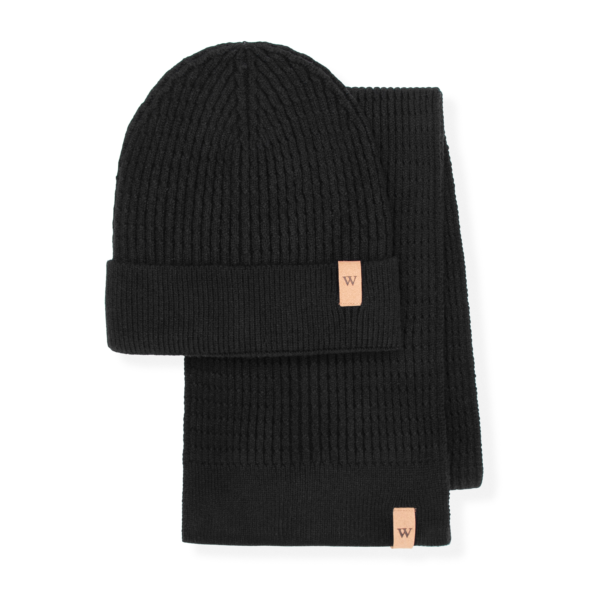 Dámsky zimný komplet – čiapka a šál z viskózy, polyesteru a nylonu 101-SF-010-1